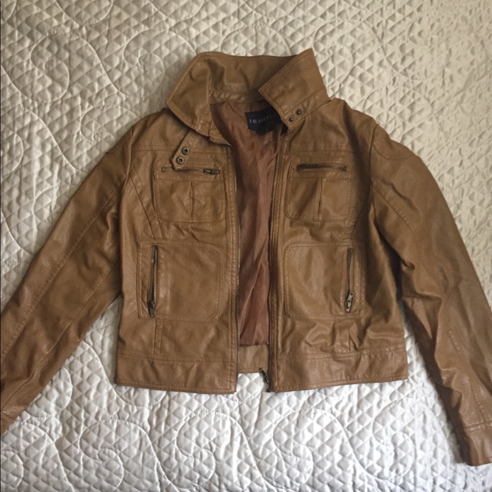 Brown leather jacket